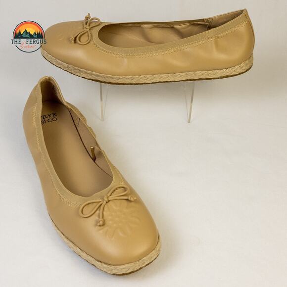 Frye and Co Willow Ballet Flat Set Of 2 Tan Navy Espadrilles Slip On Women Sz 10 - Picture 5 of 16